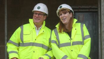 Prime Minister Sir Keir Starmer and Deputy Prime Minister Angela Rayner during a visit to a construction site in Cambridge, as the government announces major planning reforms to get Britain building. Pic: PA