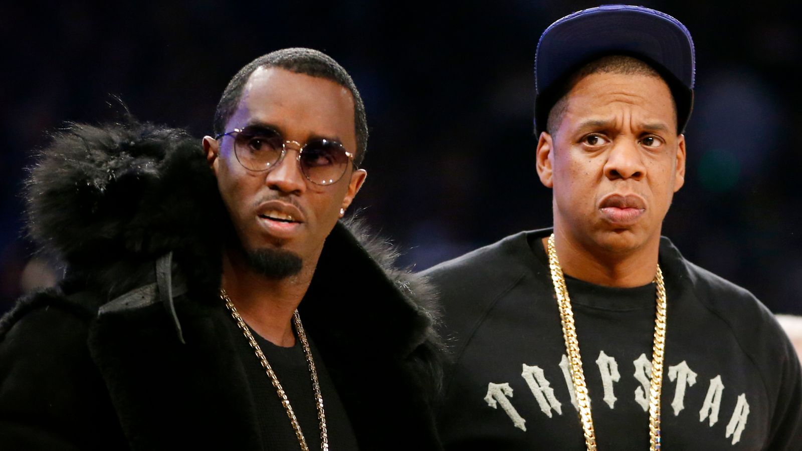 Sean 'Diddy' Combs, left, and Jay-Z attend the NBA All-Star basketball game in 2015. (AP file pic)