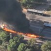 Al menos dos muertos al chocar una avioneta contra un autobús en una concurrida avenida de Sao Paulo