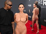 Bianca Censori sparks outrage as she goes NAKED on Grammys 2025 red carpet with covered-up Kanye West