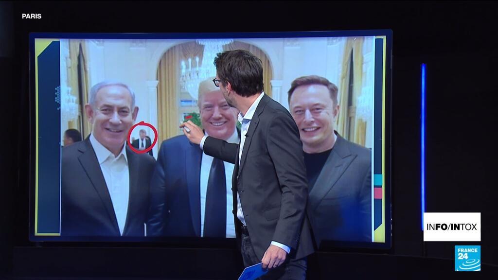 Elon Musk en photo avec Netanyahu et Trump ? Non, c’est une image générée par IA