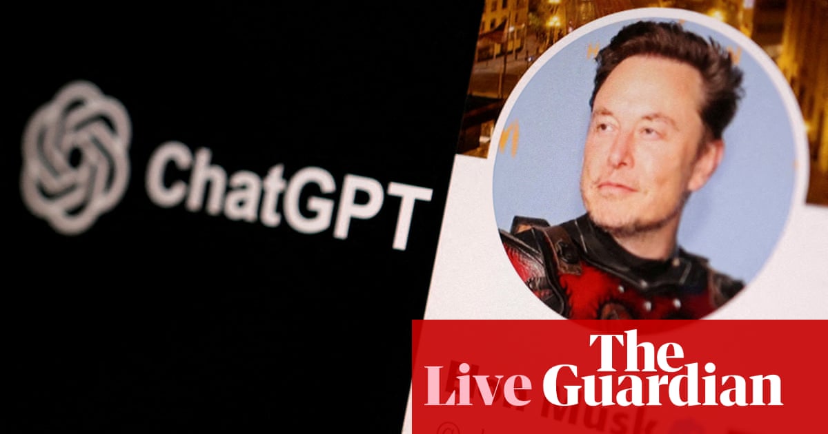 Elon Musk-led investor group offers $97.4bn to buy OpenAI, reports say – US politics live