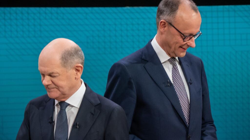 En Allemagne, le chancelier Olaf Scholz à l'offensive lors de son duel avec Friedrich Merz