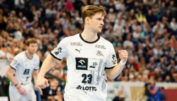 Rune Dahmke und der THW Kiel spielten gegen die MT Melsungen. Foto: Frank Molter/dpa