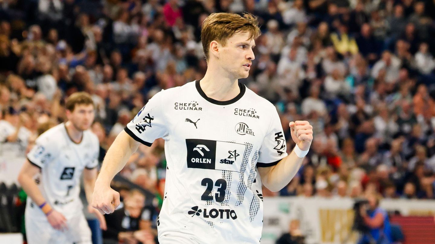 Rune Dahmke und der THW Kiel spielten gegen die MT Melsungen. Foto: Frank Molter/dpa