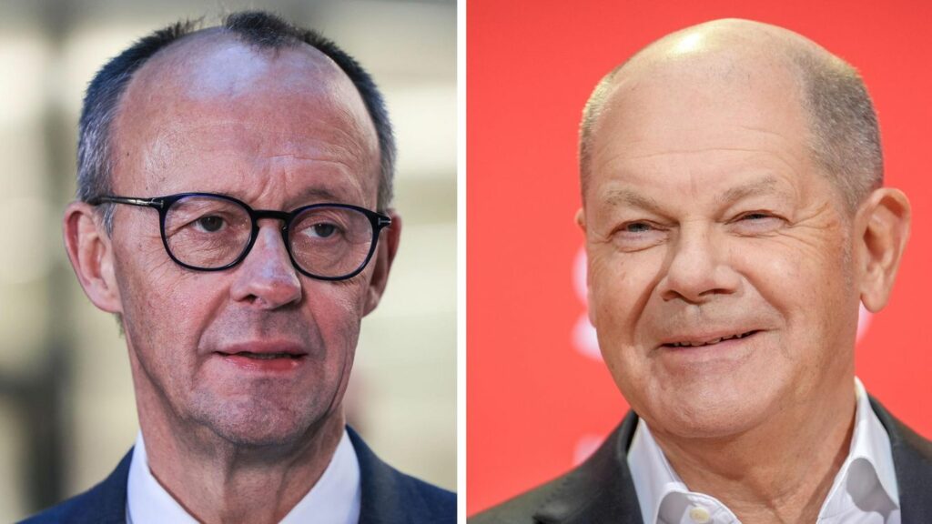 Ein Höhepunkt im Wahlkampf: das TV-Duell Merz gegen Scholz