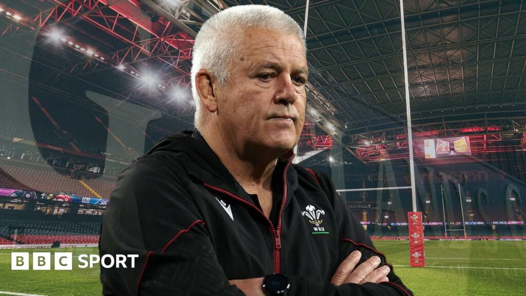 Warren Gatland in Wales training kit