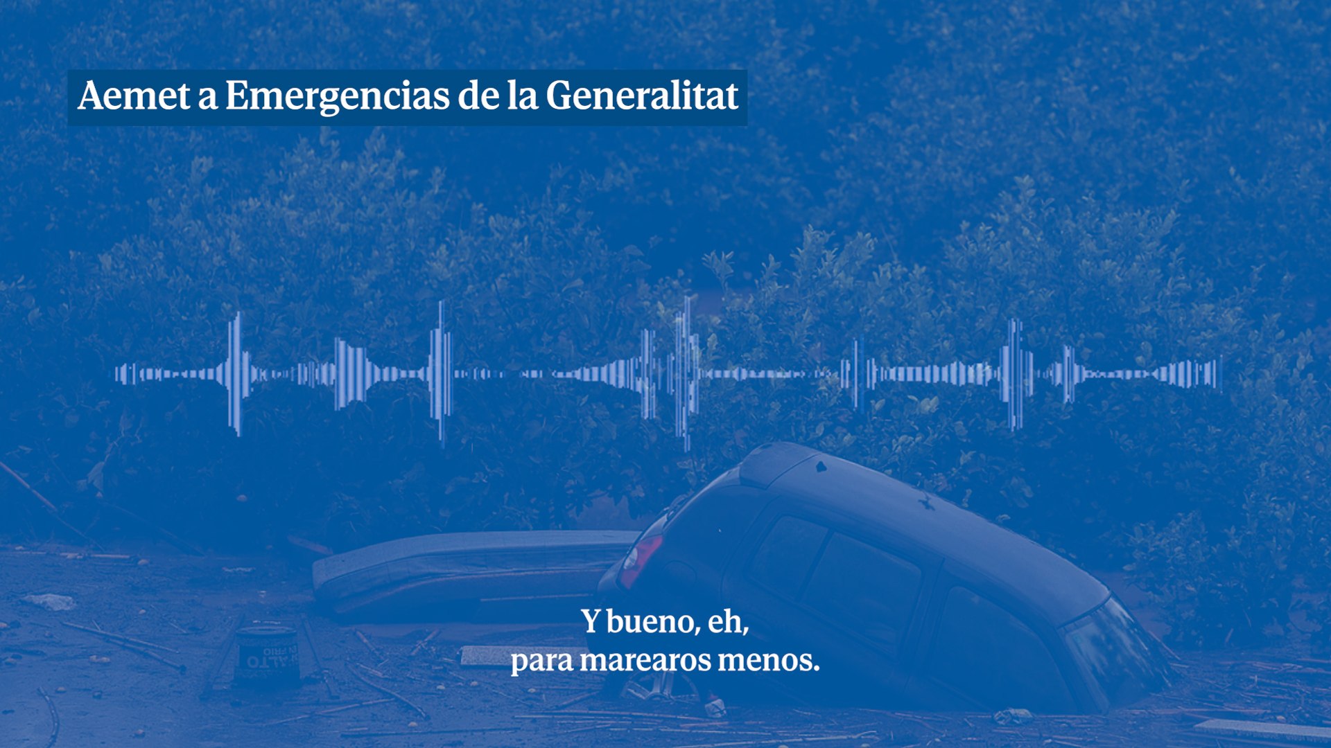 La llamada de la Aemet a Emergencias de la Generalitat a las 12 de la mañana el día de la dana: "No vamos a marearos con más avisos"