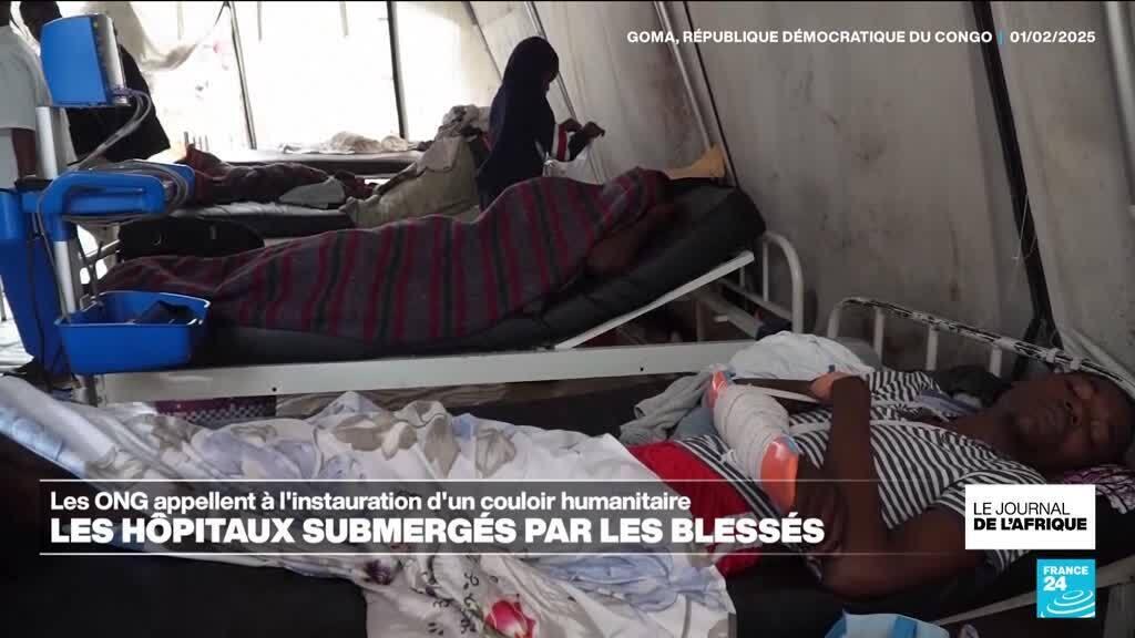 Les hôpitaux submergés par les blessés à Goma, lourde charge de travail pour les médecins