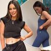 Louise Thompson showcases her stoma bag as she proudly shows off her weight and muscle gain in gym wear before joking she's had a BBL