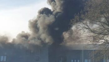 Maghull town hall fire: Major blaze as building up in flames with smoke seen for miles