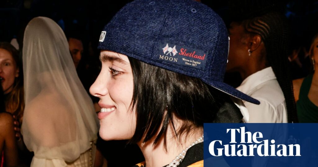 Over the moon: Billie Eilish sports 188-year-old Yorkshire wool brand at Grammys