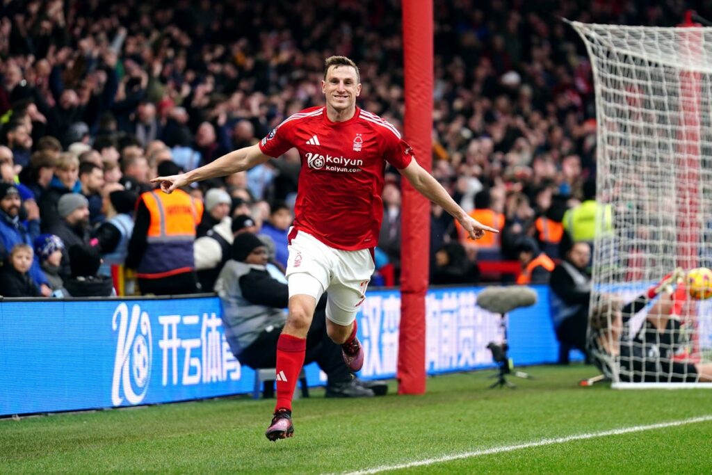 Seventh heaven for Nottingham Forest as Chris Wood helps hammer sorry Brighton