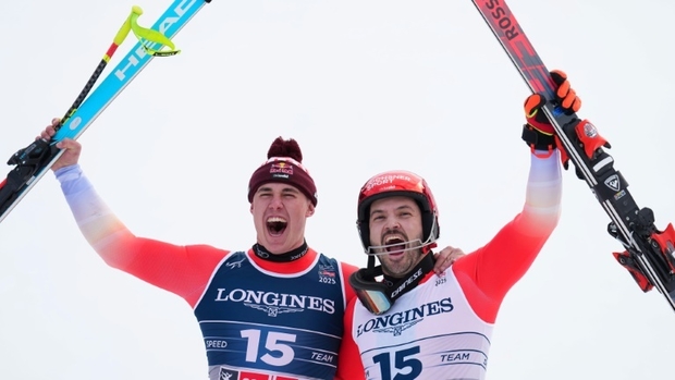 Ski: Triplé suisse dans le combiné par équipes, Von Allmen et Meillard champions du monde