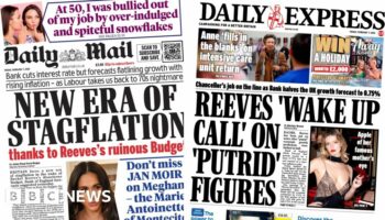 The Papers: 'New era of stagflation' and 'putrid' figures for Reeves