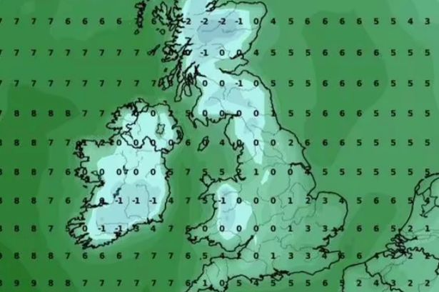 UK snow: Exact time 34 cities across UK to be covered revealed in new weather maps