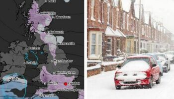 UK snow map shows 327-mile blizzard will hit in 10 days as bitter -7C freeze sweeps nation