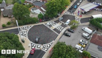 Vibrant or dangerous? Colourful roundabout redesign divides village