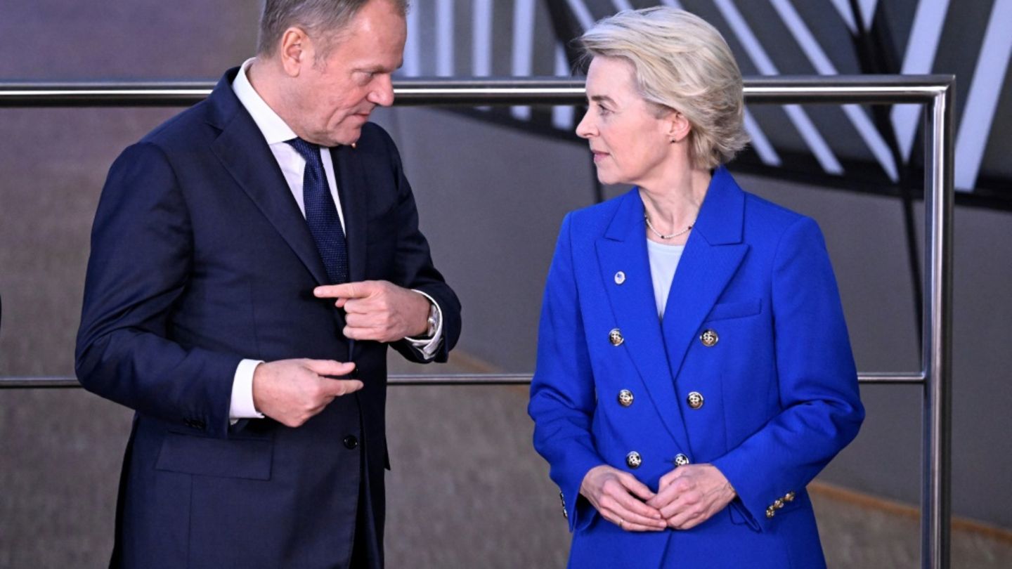 Polens Regierungschef Tusk und EU-Kommissionschefin von der Leyen