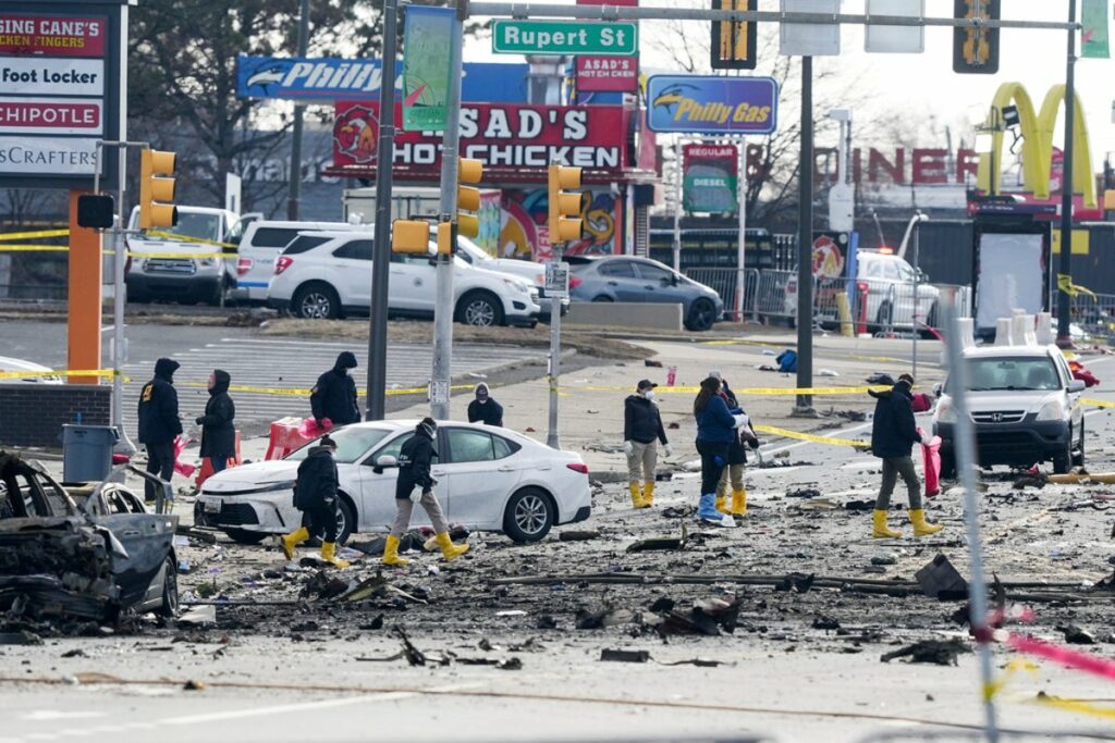 Watch scene of Philadelphia plane crash site as victims of Learjet55 tragedy named