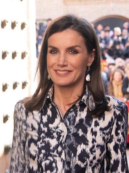 Queen Letizia Wears Pinstriped Power Suit for Royal Event in Madrid – WWD